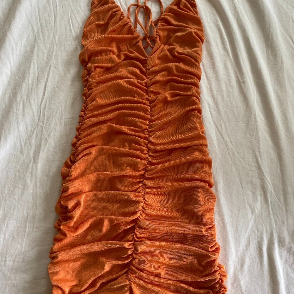 White Fox Boutique orange mini dress Size: M